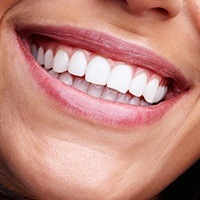 Closeup of healthy teeth and gums